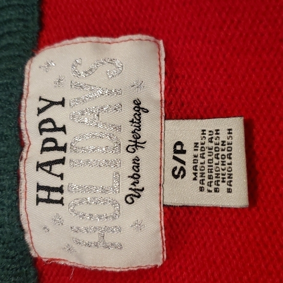 𝅺happy Holidays Urban Heritage Ugly Christmas Sweater Dogs Pugs Lights Up Rec - Picture 6 of 13